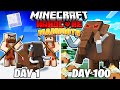 I Survived 100 DAYS as a WOOLLY MAMMOTH in HARDCORE Minecraft!