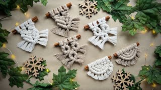 3 Simple Macrame Christmas Tree Ornaments - Easy Macrame Tutorial