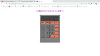 describe calculator project using React.js ||coding Ninjas #html #css #javascript #react #skilltest