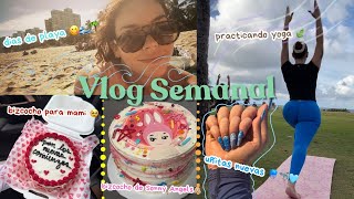 mucho cardio, practicando yoga en casa, bizcocho para mami, beach days en PR ♡ | Vlog Semanal