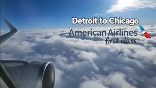 [4K][60fps] Detroit DTW - Chicago ORD American Airlines First Class Airbus 319 Full Trip Report