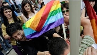 Primera manifestación de homosexuales en Georgia