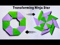 How To Make a Paper Transforming Ninja Star Origami (8-Pointed)