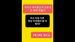 카카오 대리 원플 오.육백만들기/피크타임이 끝난후?콜타는법