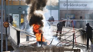 sweden fire spreads ! quran burning crime in sweden ! after quran burnt in copenhagen