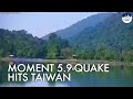 Surveillance footage shows moment of 5.9-magnitude Taiwan quake, no casualties reported