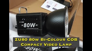 ZU80 80w COB Compact Portable Video Light unbox and first impressions