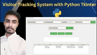 Visitor Tracking System using Tkinter and SQLite in Python