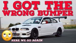 E46 sedan vs coupe M3 replica bumpers+canard install