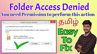 folder access denied windows 10 tamil | cannot delete folder access denied windows 10