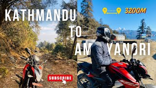 Kathmandu to Ama-Yangri Base Camp : Exploring Heaven on Two Wheels 🏍️ | Helambu | 3200M Adventure 🌄