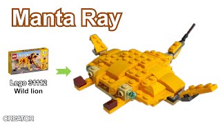 LEGO MOC / LEGO CREATOR 31112 Alternative Build Tutorial - Manta Ray / 레고 크리에이터 31112 쥐가오리 조립 -레고 창작