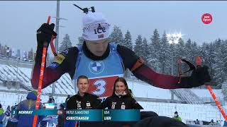 Biathlon World Cup 21-22, Race 14, Oberhof, Single mixed relay (Norwegian commentary)