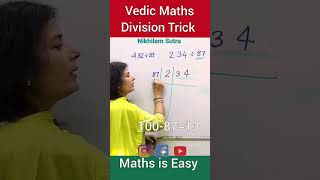 Vedic Maths Division Trick| Nikhilam Sutra | Maths Trick for Fast Calculation #shorts #youtubeshorts