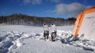 20170211 岩洞湖氷上ワカサギ釣り＃6　弁天様にお参りできて満足^^♪