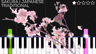 Sakura “Cherry Blossoms” - Japanese Traditional Music | EASY Piano Tutorial