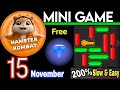 15 November 💎🔑🐹 Puzzle Trick: P2E Hamster Kombat key MiniGame Solved, slow step by step! 🎮