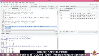 Programming Assignment 3 - Matrices in R
