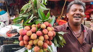 খুচরা বাজারে ১০০ পিস লিচু ১৮০ টাকা বিক্রি হচ্ছে দেখুন লিচু ব্যবসায়ীদের লিচু বিক্রি করার কৌশল?