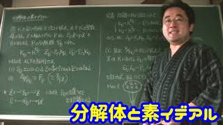 体論：分解体と素イデアル