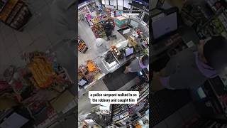 Cop walks in on man robbing 7-Eleven #shorts
