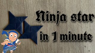 How to make origami ninja star | ninja star with paper in just 1 minute | #ninjastar #origami