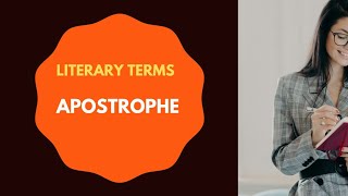 Apostrophe || Literary Terms || #learnliterature