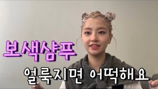 [다솔뷰티] 💜보색샴푸💜얼룩졌을때 | 백모만들기 | 탈색머리 관리 법