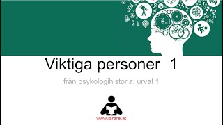 Webblektion: Psykologi viktiga personer