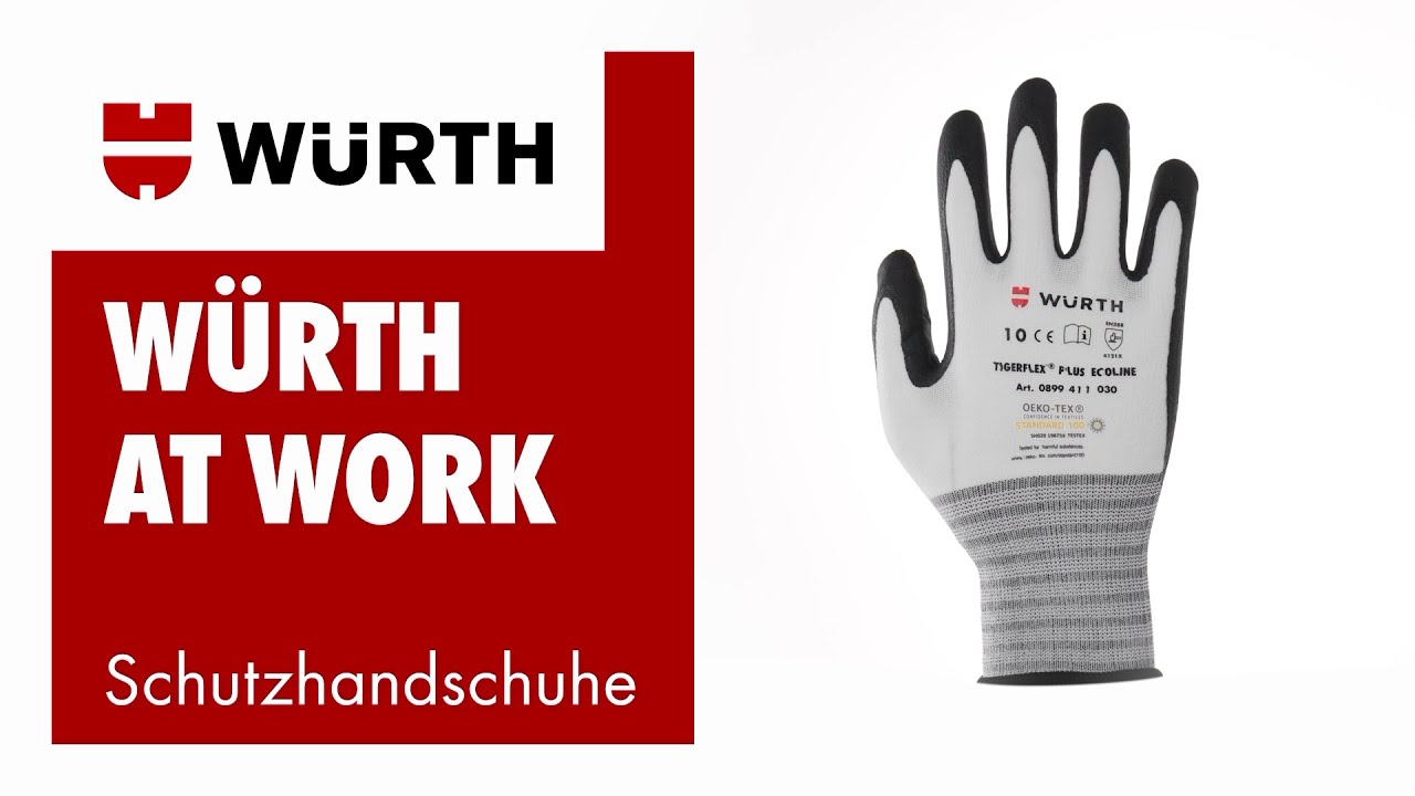 Würth Tigerflex Plus Ecoline Schutzhandschuh Youtube