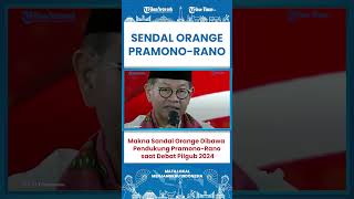 SHORT Terungkap Makna Sendal Orange Pendukung Pramono Rano di Debat Pilkada Perdana