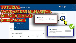 [UNTUK DOSEN] Tutorial Validasi KRS Mahasiswa Melalui SIAKAD UM PAPUA