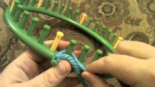 How to Drawstring Cast on a round loom Loom Knit