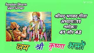 श्रीमद्भगवदगीता11/41,42!हेअच्युत मैंनेआपके प्रति कई अपमानजनक शब्द तथा आचरण किए है मुझेछमां कीजिएगा!