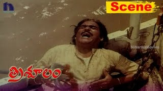 Krishnam Raju Finished Chalapathi Rao and Rao Gopal Rao - Action Scene - Trishulam Movie Scenes