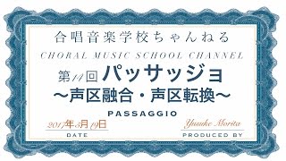 【発声・ボイトレ】第14回 パッサッジョ〜声区融合・声区転換〜〜発声法・合唱指導法〜