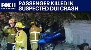 Passenger killed in alleged DUI crash in Woodland Hills