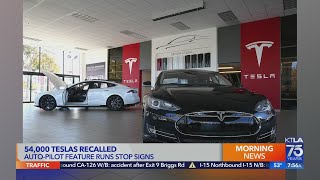 Tesla recalling nearly 54K vehicles because ‘Full Self-Driving’ software runs stop signs