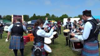 Burntisland Pipe Band Drummers Highland Games Markinch Fife Scotland