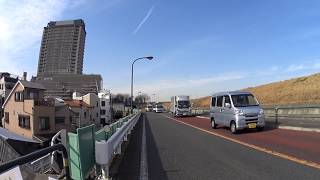 【自転車車載】千住新橋～国道4号日光街道～北千住駅入口～足立市場前～千住大橋付近(2019/01/28)