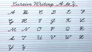 Cursive writing capital letters a to z | Cursive letters abcd | Cursive handwriting practice abcd