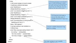 PHP (SetType and Type Casting)