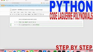 ✅ How To Code Laguerre Polynomials In Python 🔴