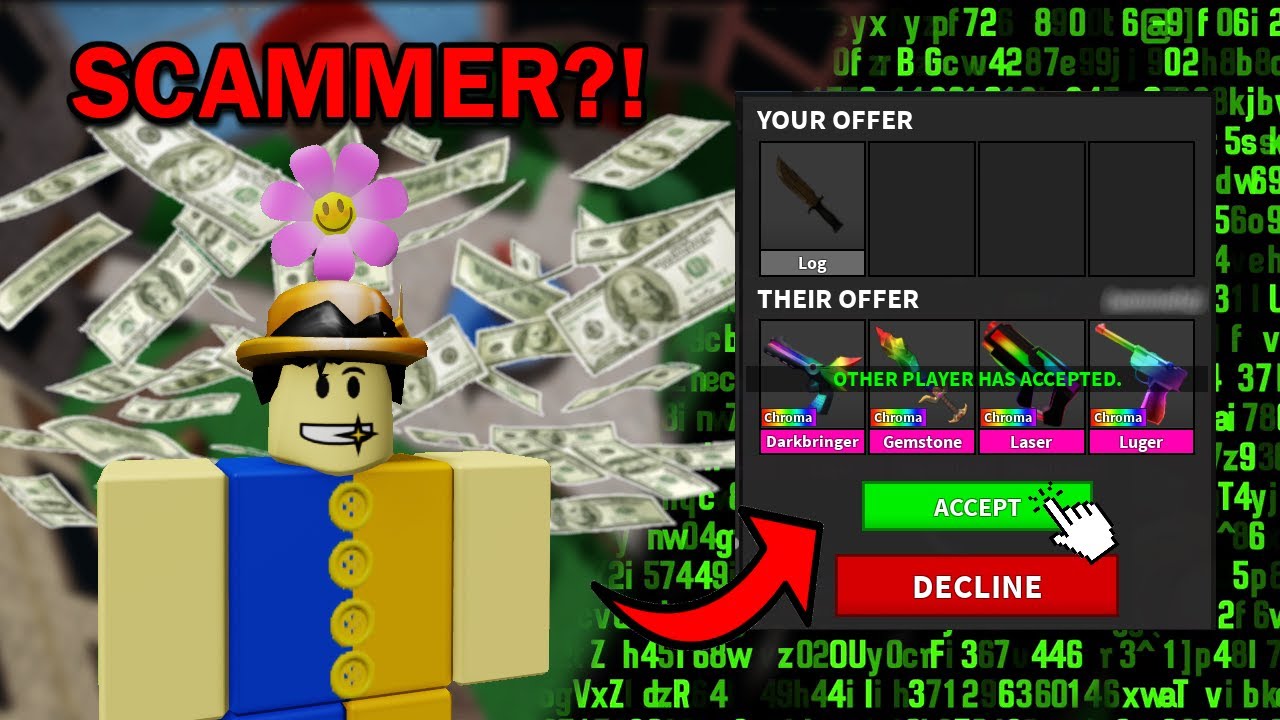 Scamming Noobs In Mm2 Roblox Murder Mystery 2 Youtube