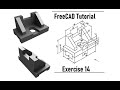 FreeCAD Tutorial | Exercise 14: Creation of the 3D Model from 2D Draft using PartDesign Workbench