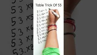 table Easy Trick Of 53#viral #shortvideo #youtubeshorts #trending #viralvideo #tabletrick #shorts