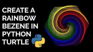 Rainbow Benzene by python | how to Draw benzene rainbow using python turtle