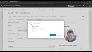Business Central short video: Using online maps - Show on Map (Bing maps and Google maps)