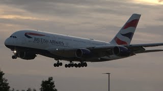 5 Beautiful Golden Hour Landings at Heathrow Airport | Runway 09L