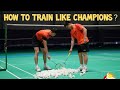 Badminton training session with badminton motivation